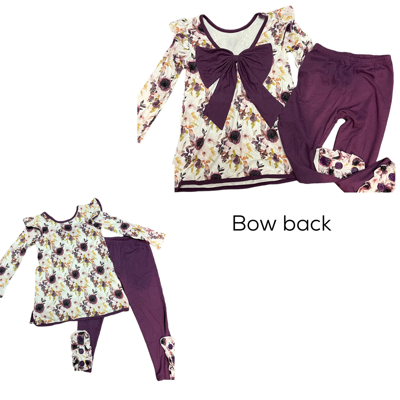 Plum floral set