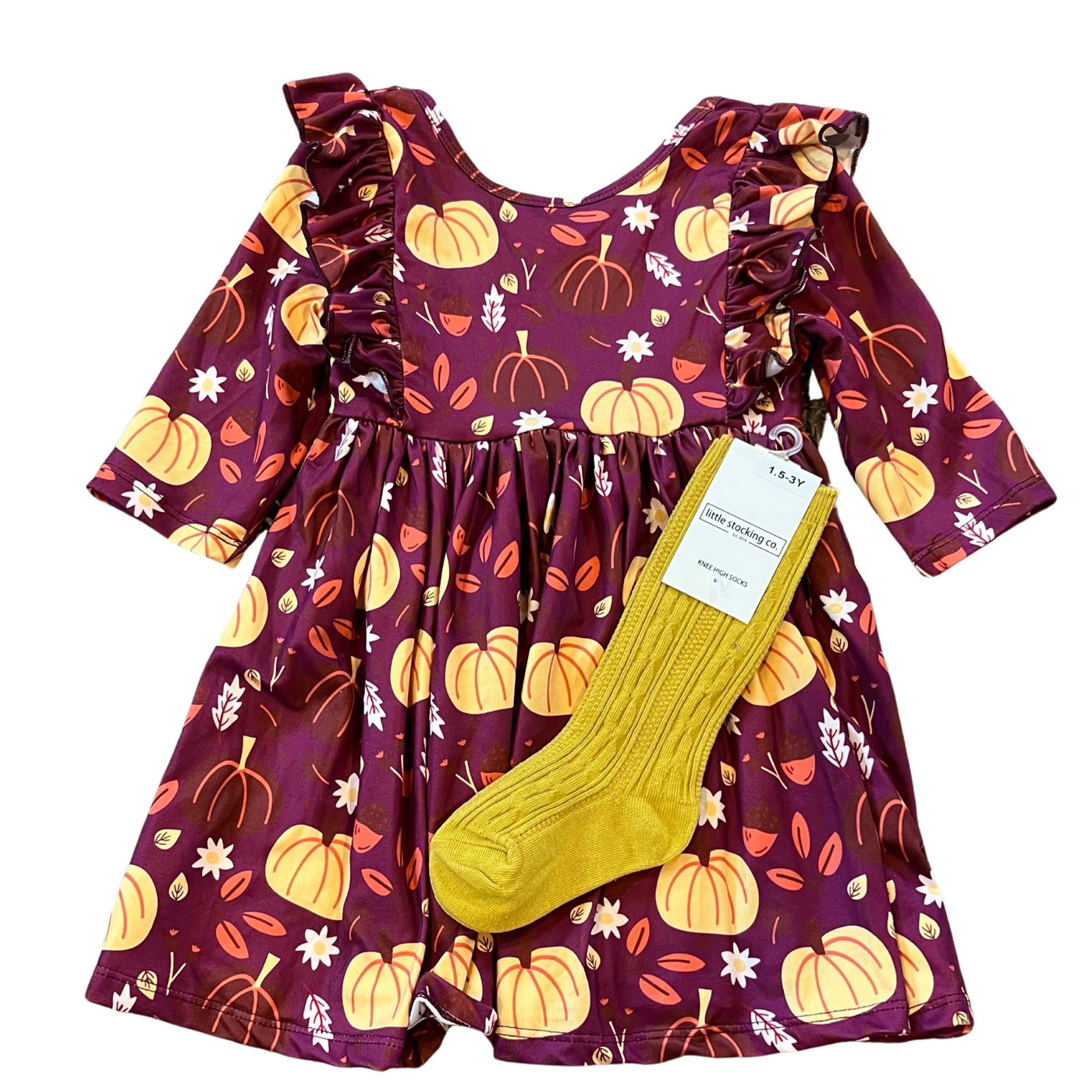 Maroon pumpkin dress