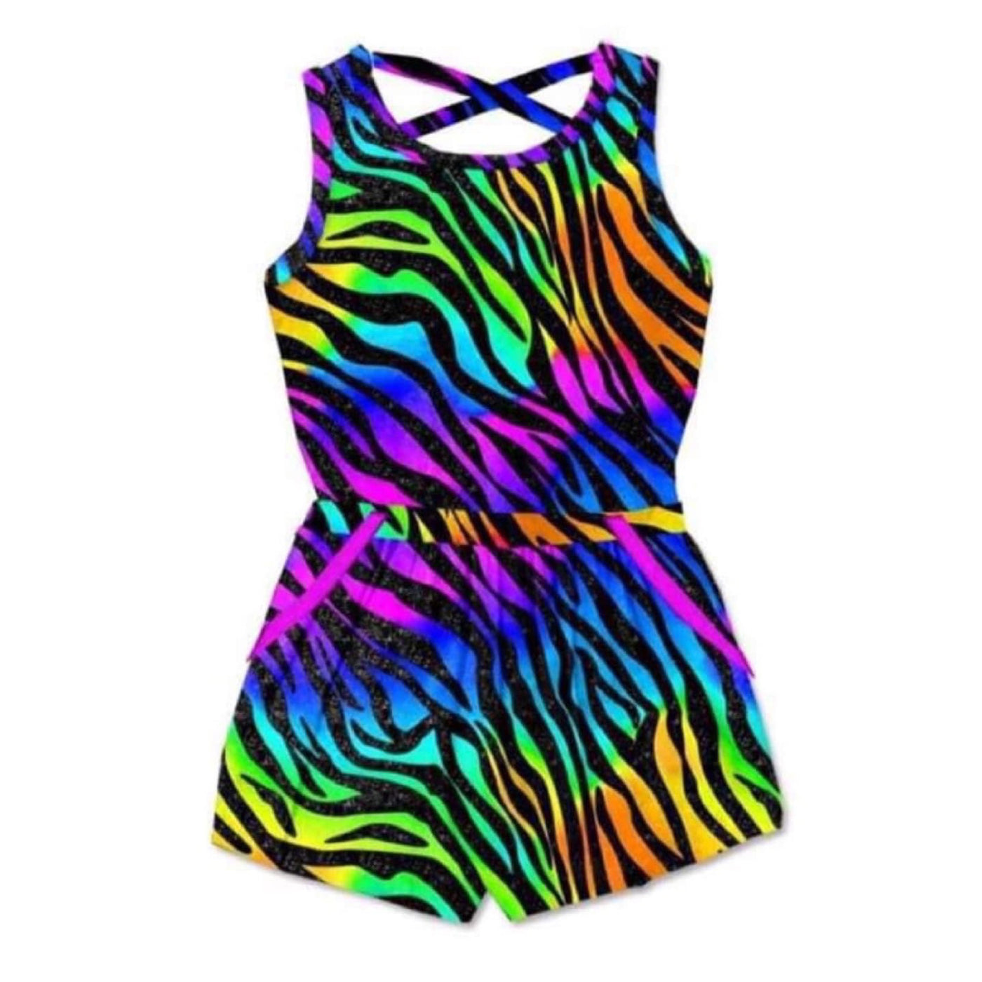 Neon cheetah romper