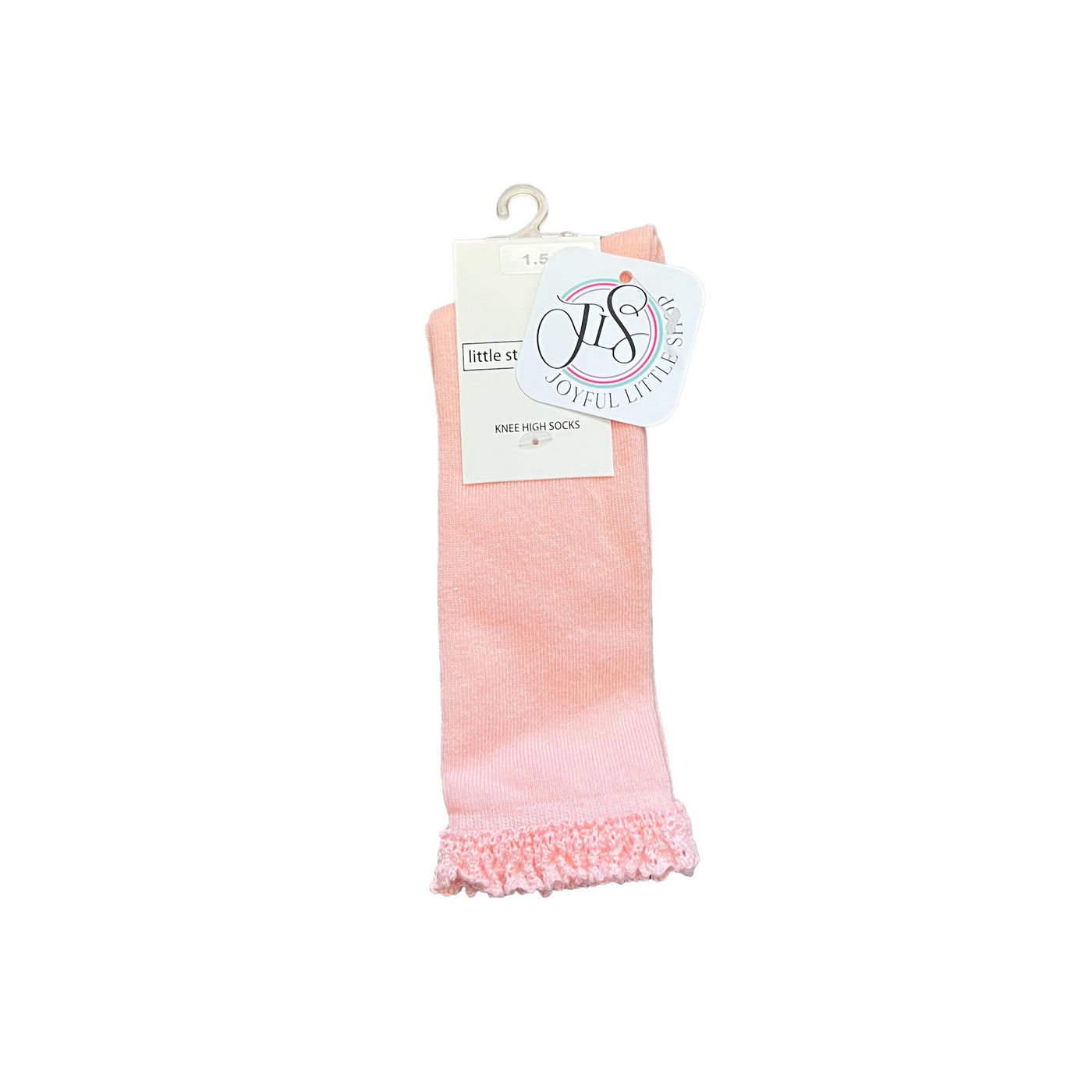 Pale Peach lace knee high socks