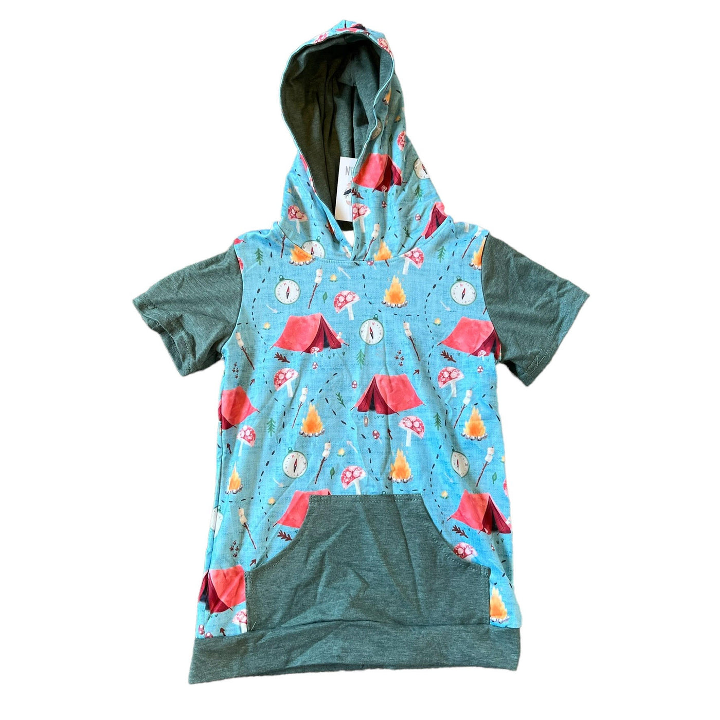 Camping hooded tee