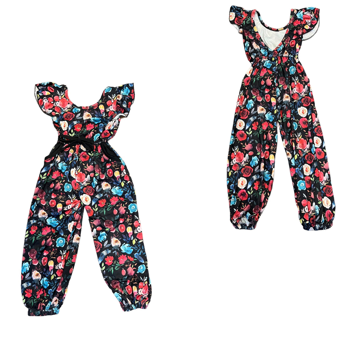 Fashion floral pants suit