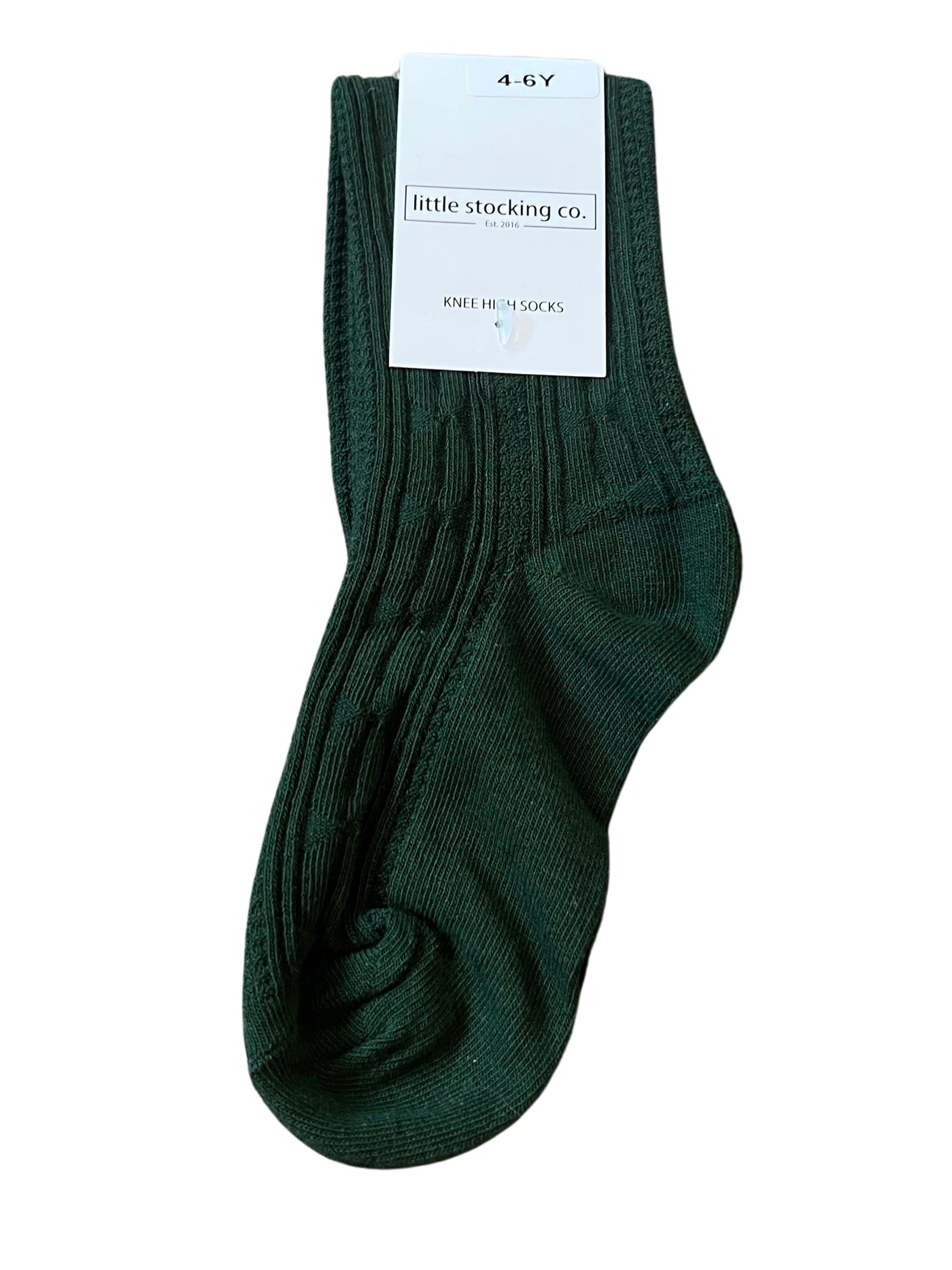 Forest Green cable knit knee high socks