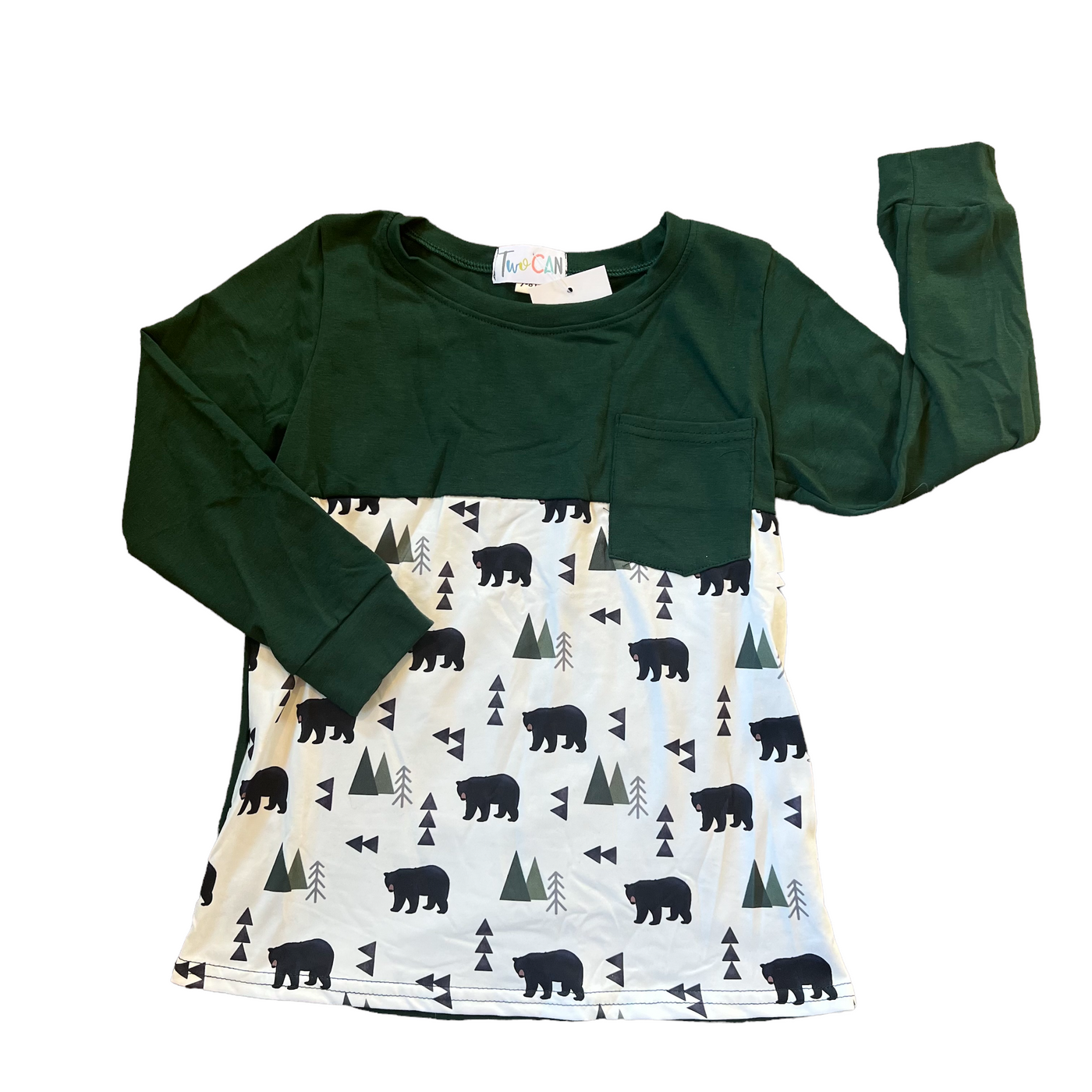 Green bear tee