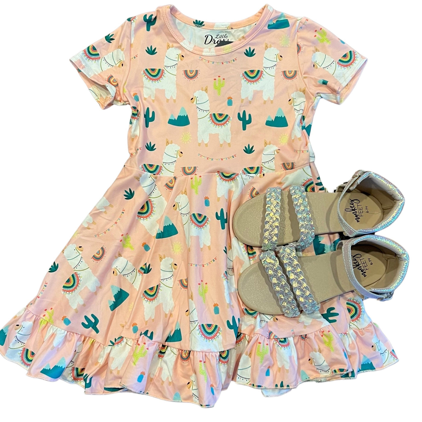 Llama love twirl dress