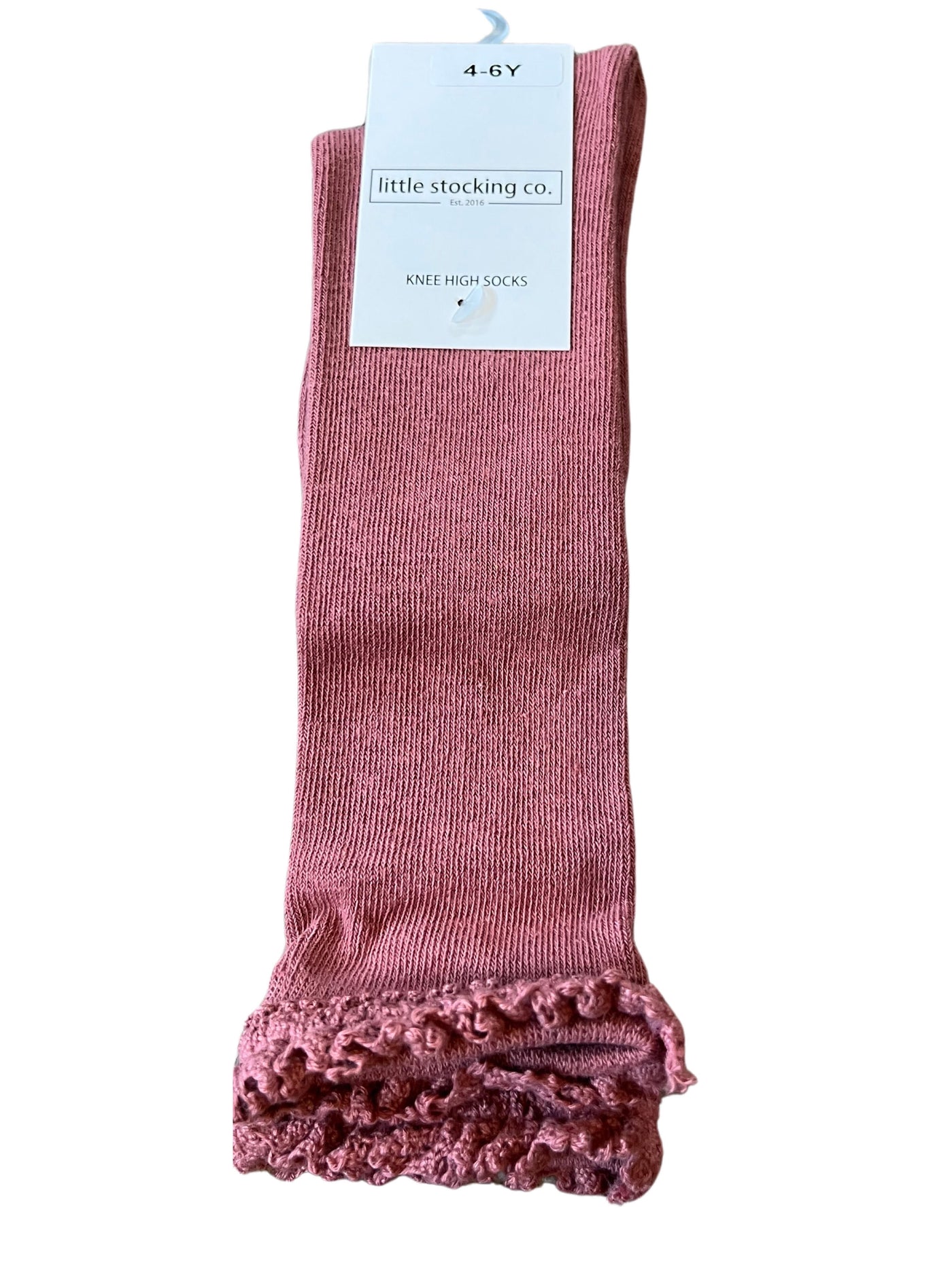 Mauve Rose lace knee high socks