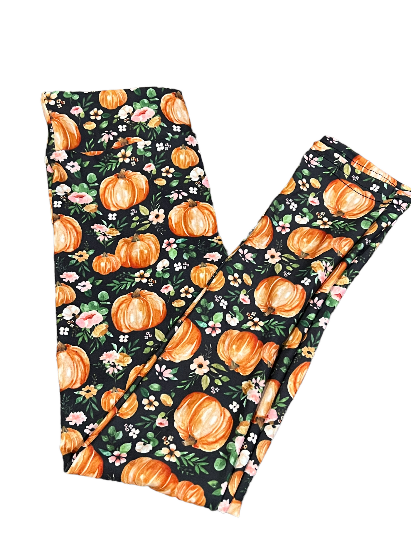 Pumpkin floral leggings