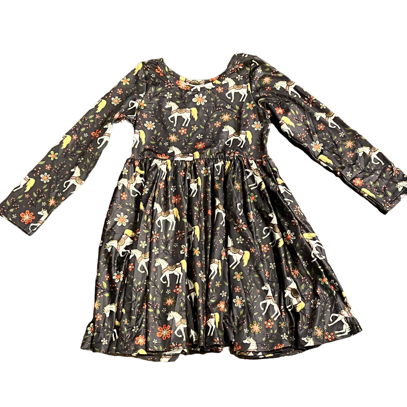 Unicorn floral twirl dress